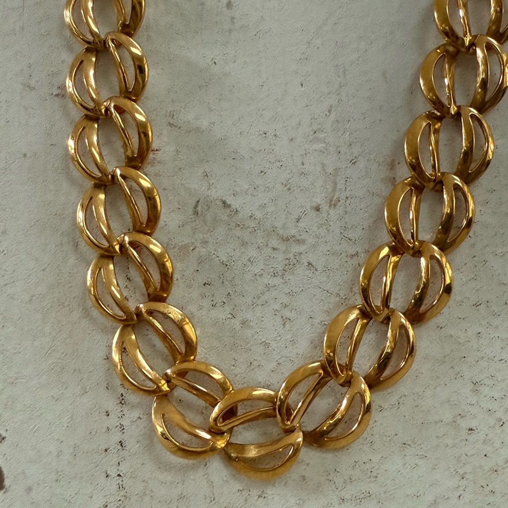 Vintage Napier Gold Link Necklace - Picture 3 of 9